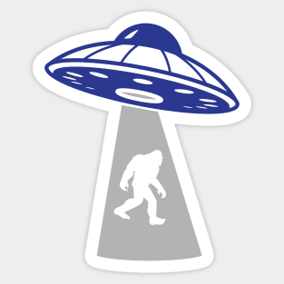 UFO Abducts Yeti Sticker